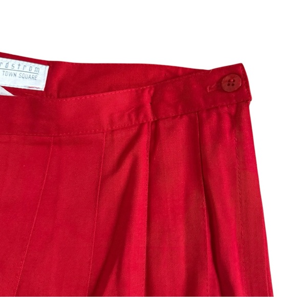 Vintage 70s/80s Nordstrom Town Square A-Line Red Pleated Maxi Skirt Size 14 - Picture 2 of 4